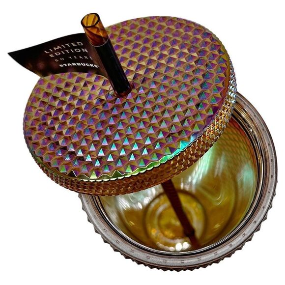 Starbucks Limited Edition 50th Anniversary Studded Cold Cup Tumbler NWT 24 FL OZ - Picture 4 of 5